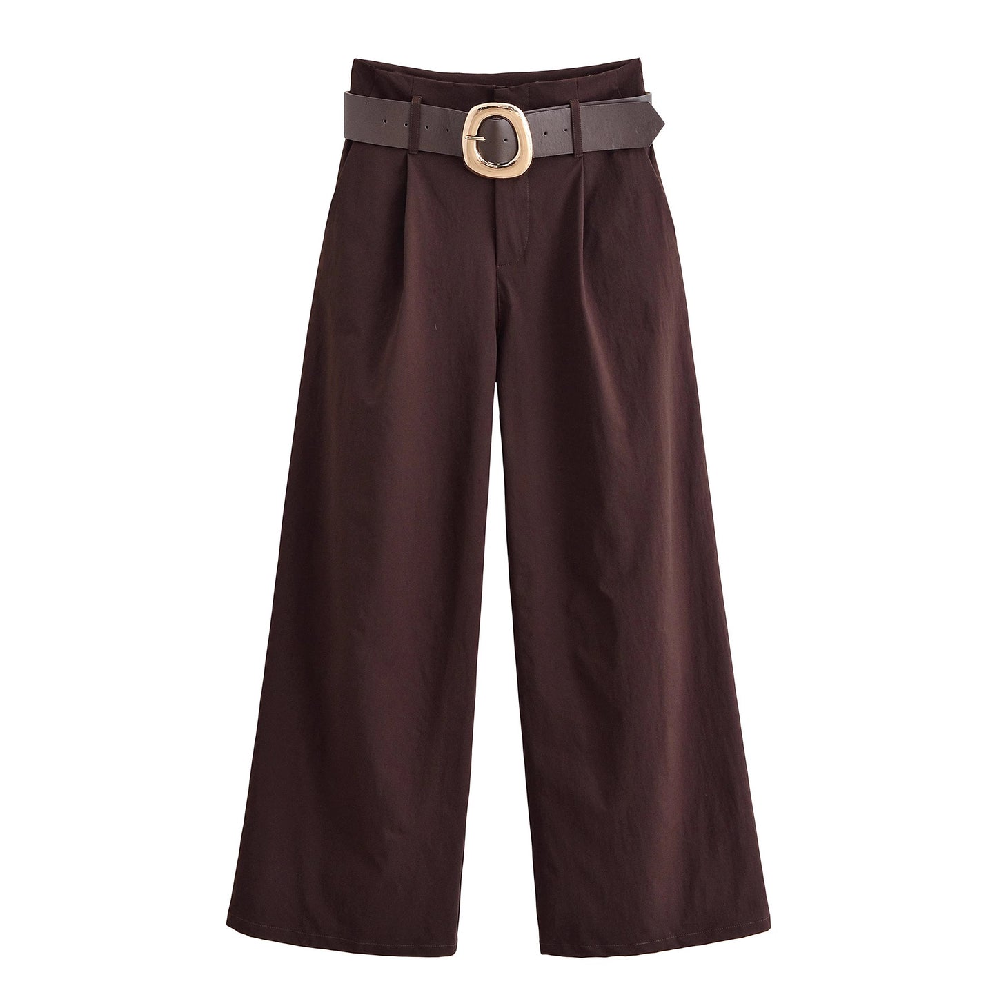 Women's Fashion Casual Retro Brown Ordinary Trousers Pants