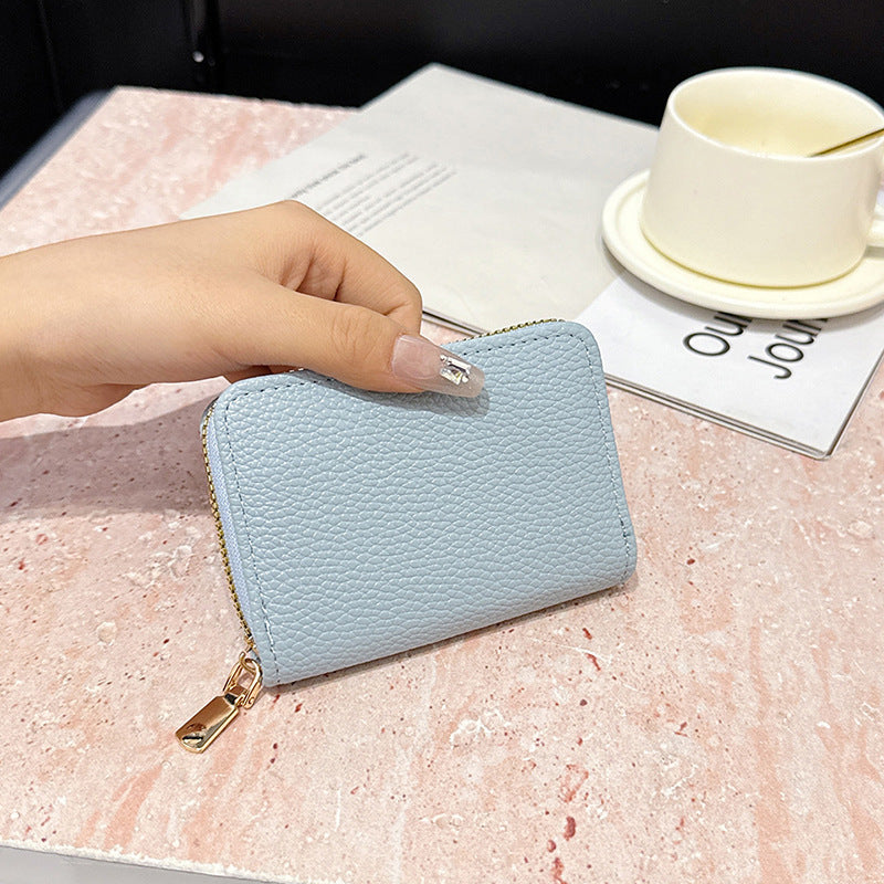 Women's & Men's & Swiping Zipper Clamp Multifunctional Driving Card Holder