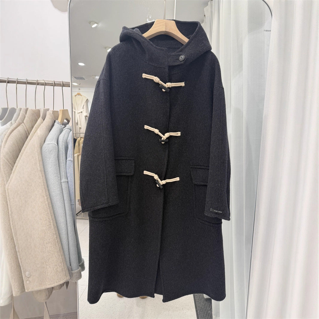 Wool Overcoat Female College Style Thick Coats