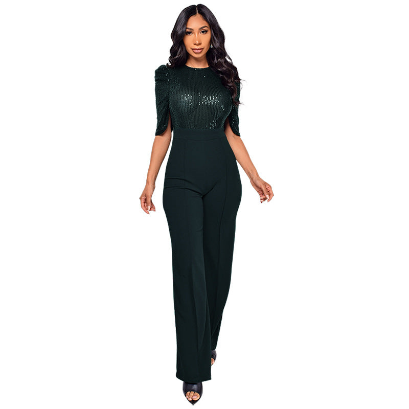 Women's Casual Sequined Half-sleeve Fashionable Temperament For Suits