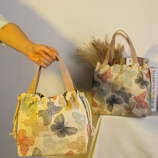 Printing Lunch Cute Cartoon Canvas Reticule Shoulder Bags