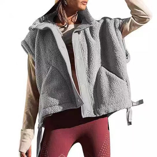 Women's Beautiful Plush Oversized Sleeveless Warm Vests