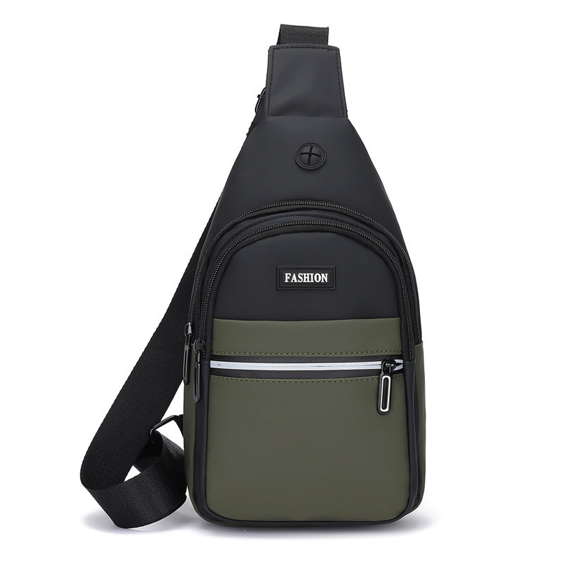 Men's Fashion Simple Contrast Color Practical Men's Chest Bags