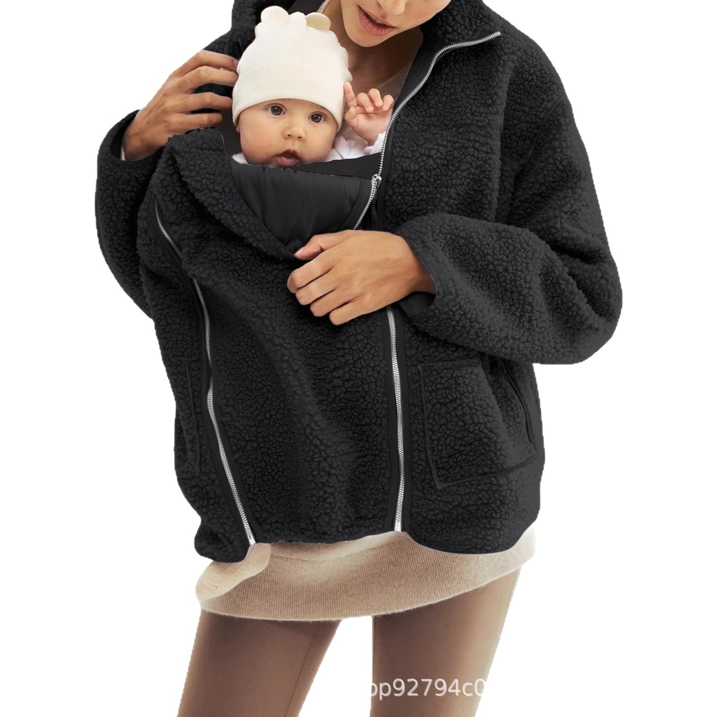 Loose Kangaroo One-piece Solid Color Idle Style Coats