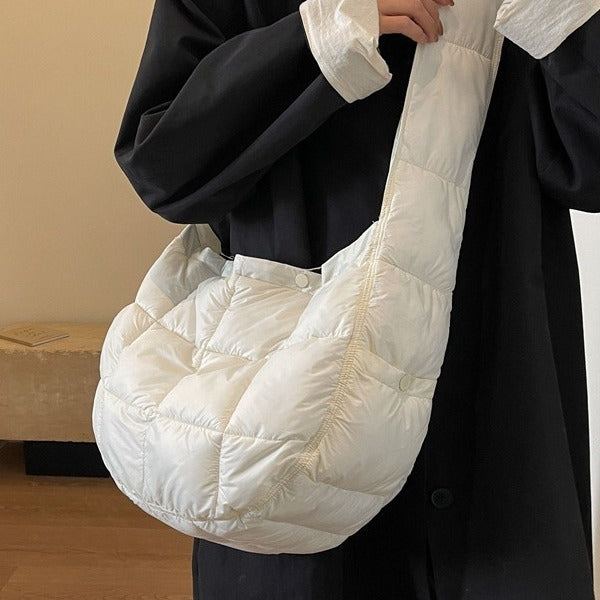 Style Fashion Down Cotton Large Capacity Female Winter Crossbody Bags