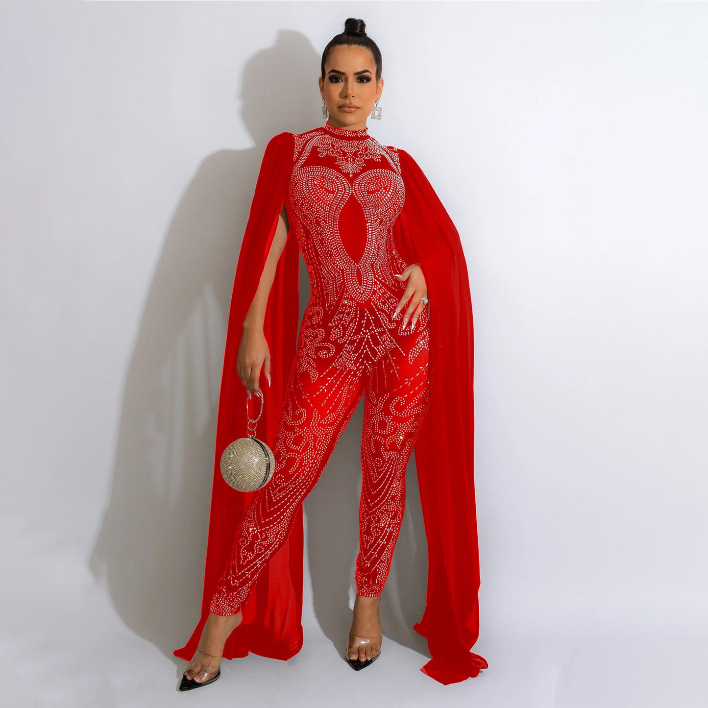Women's Classic Sexy Mesh Rhinestone Nightclub Pants