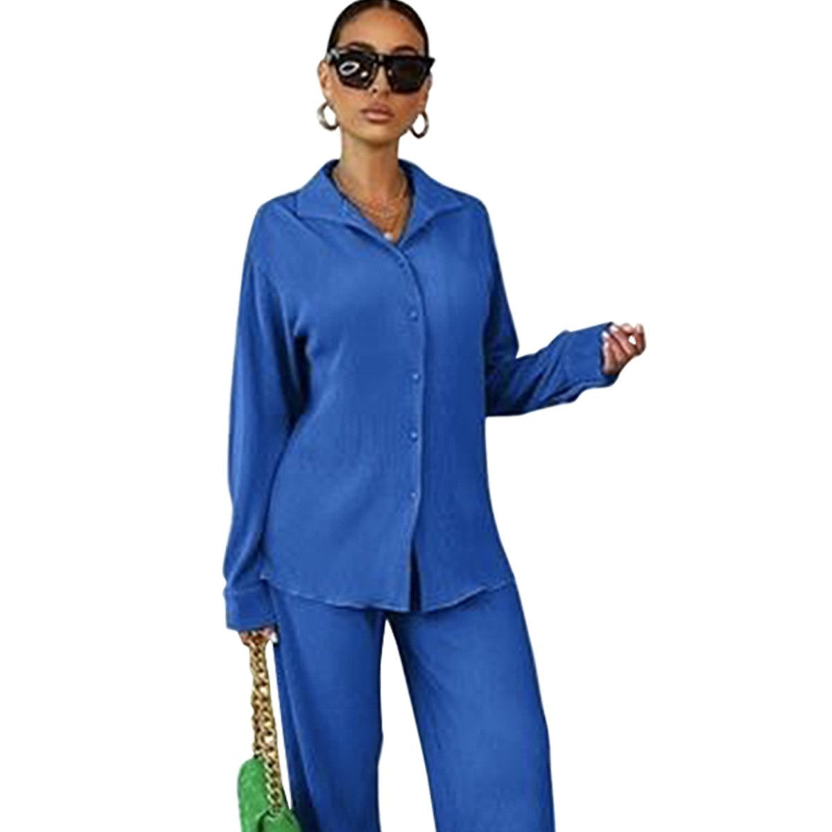 Women's Elegant Solid Color Trousers Two-piece Suits