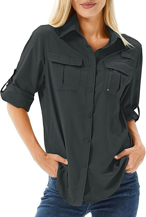 Women's Loose Button Lapel Long-sleeved Shirt Blouses
