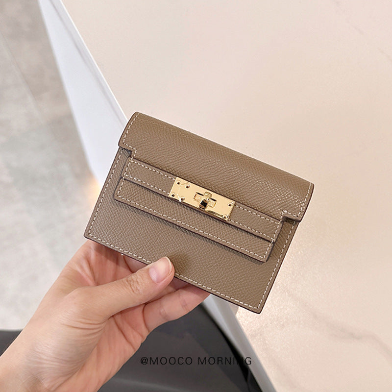 Women's Kelly Design Leather License Storage Large Capacity Card Holder