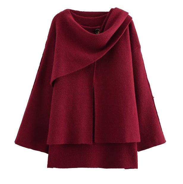 Women's Popular Slouchy Cape Knitted Loose Jackets