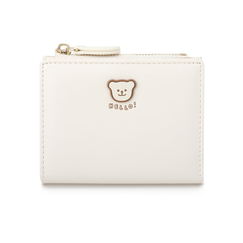 Glamorous Cute Bear Short Design Korean Ladies Wallets