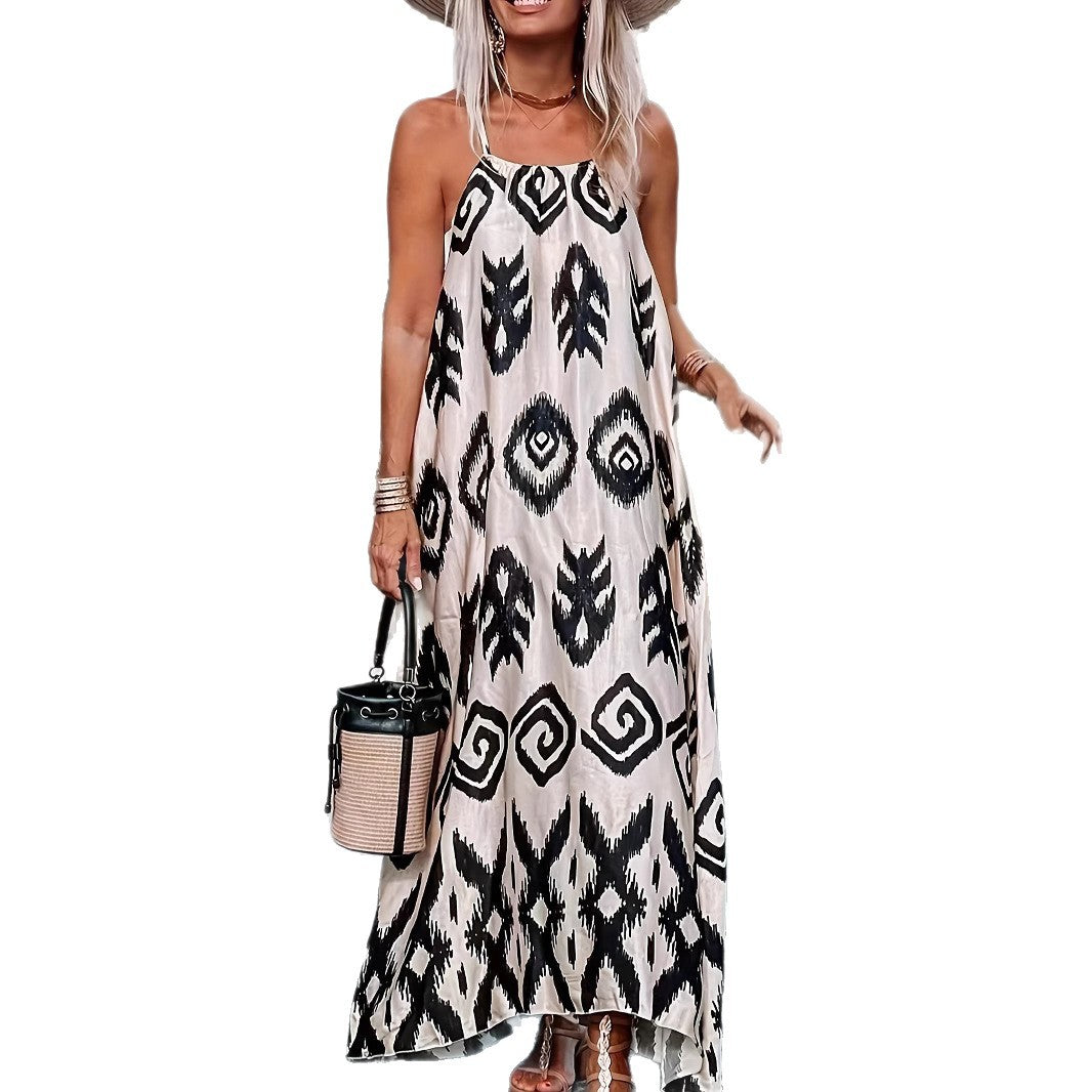 Women's Sleeveless Pullover Suspender For Fashionable Loose Dress