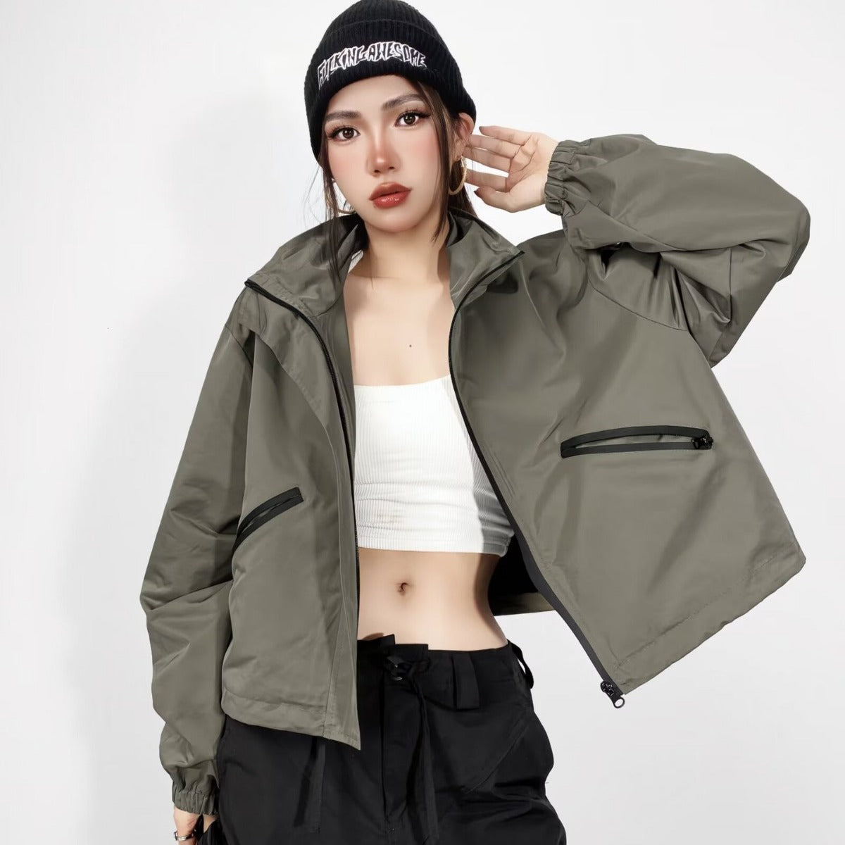Women's Niche American Hooded Autumn Loose Casual Coats