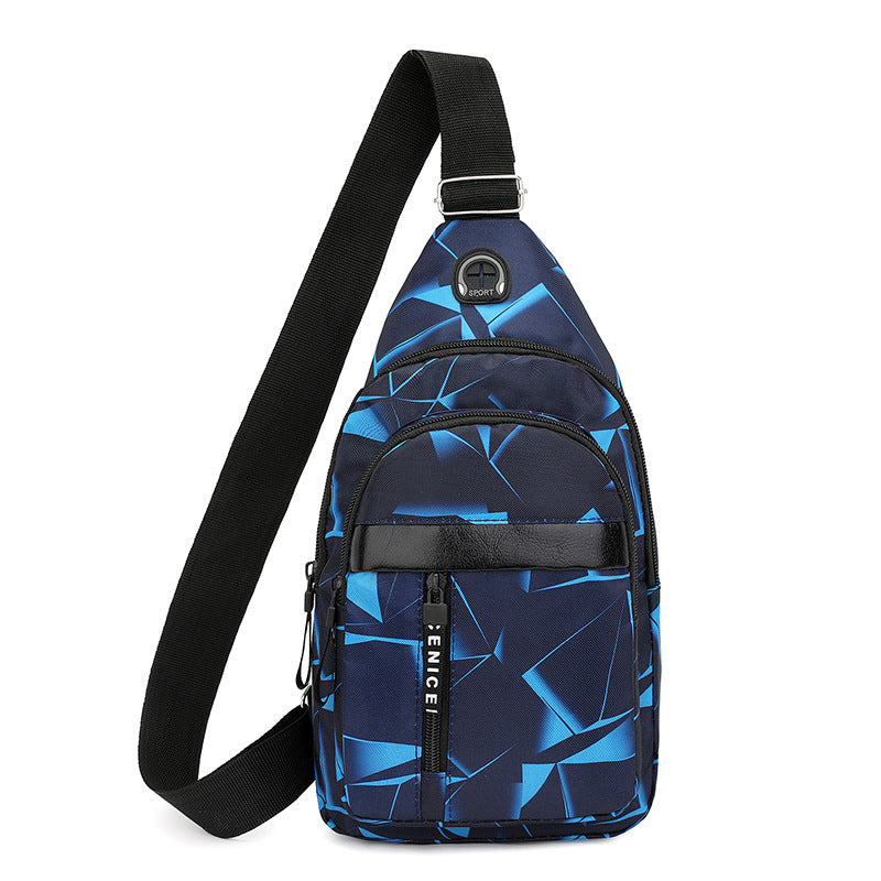 Street Personality Printed Design Korean Fashion Simple Men's Chest Bags
