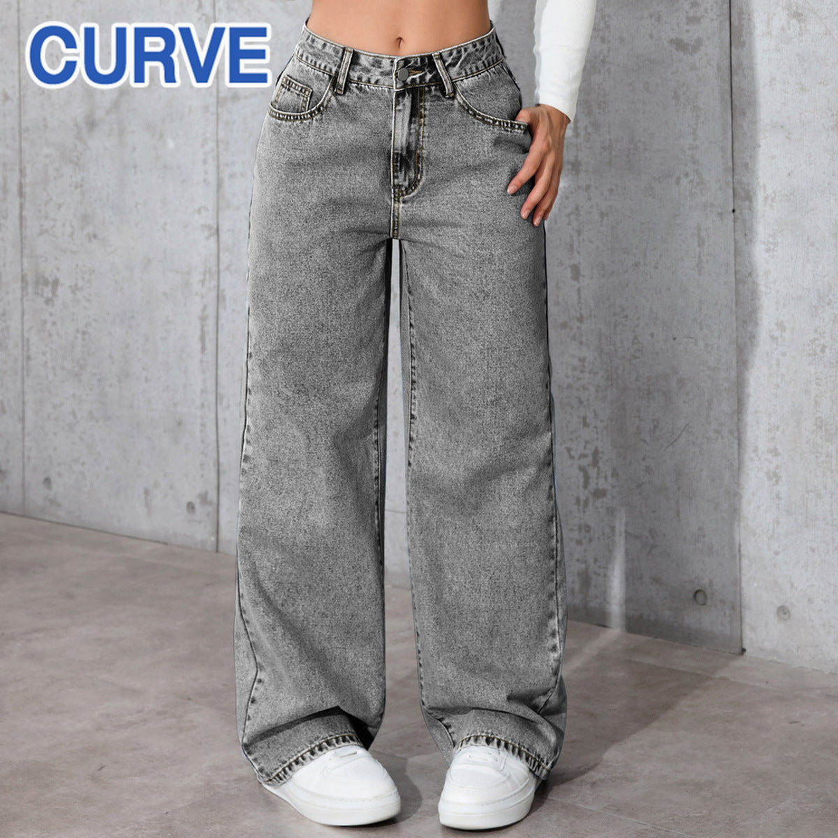 Women's Spicy Style High Waist Straight Summer Loose Trendy Jeans