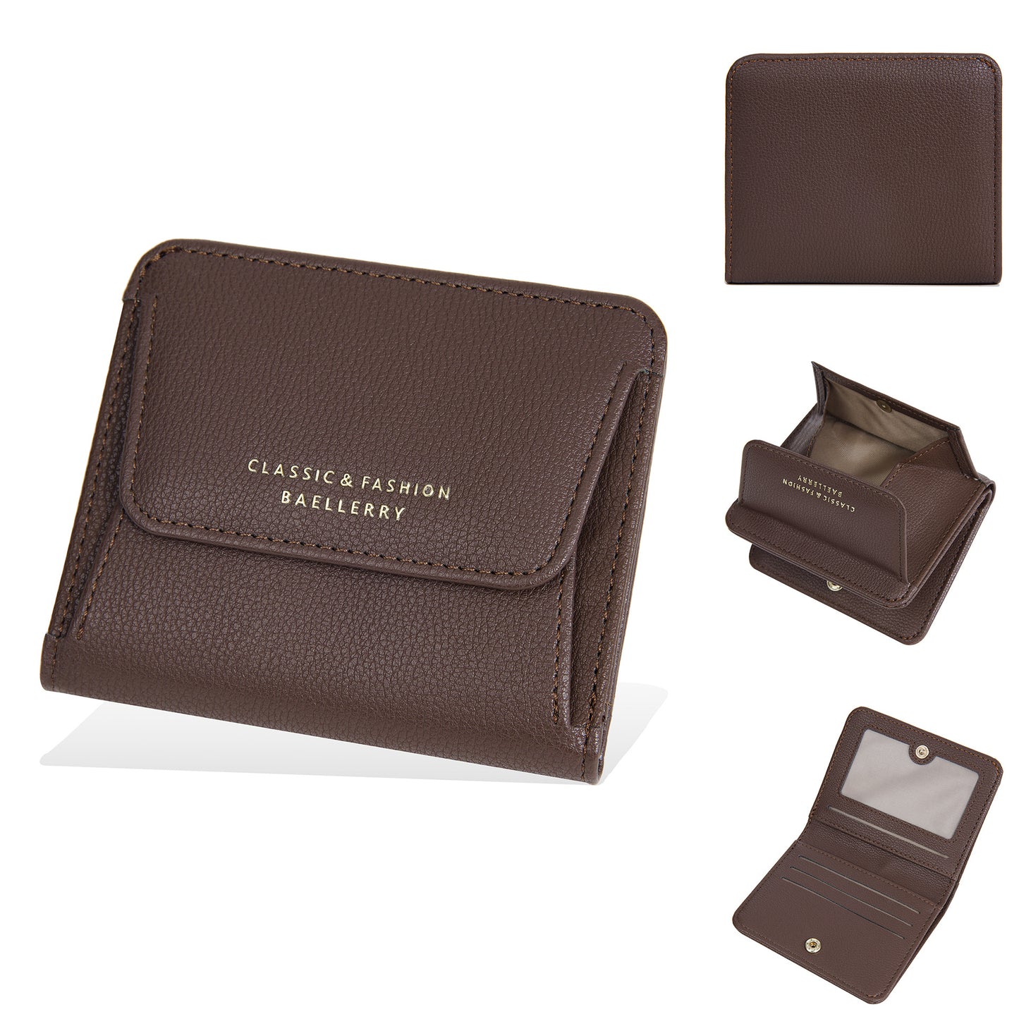 Women's Solid Color Multiple Slots Style Fashion Ladies Wallets