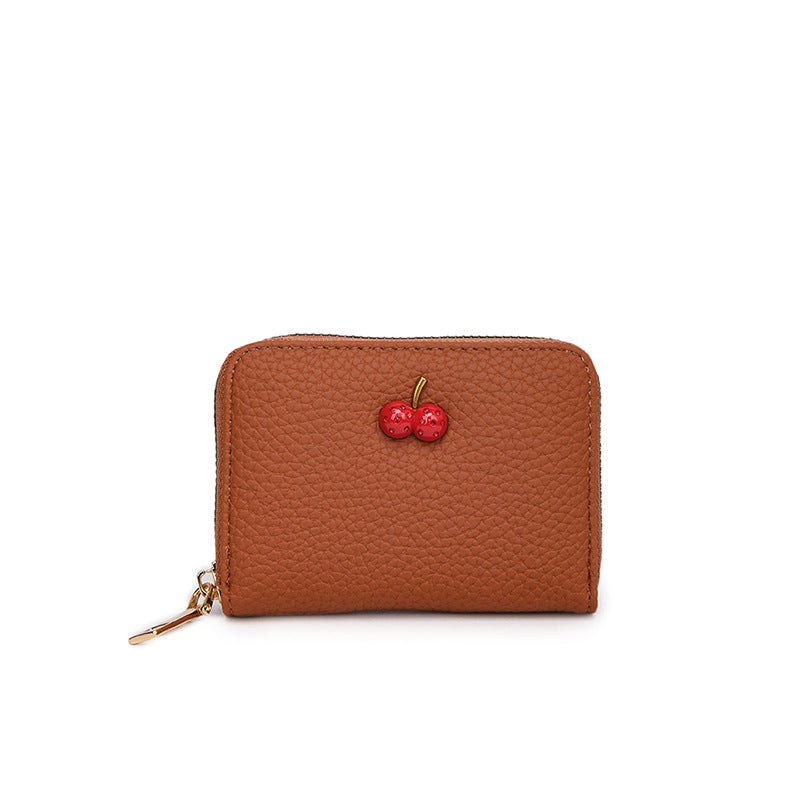 Women's Mini Short Simple Fashion Cherry Cute Card Holder