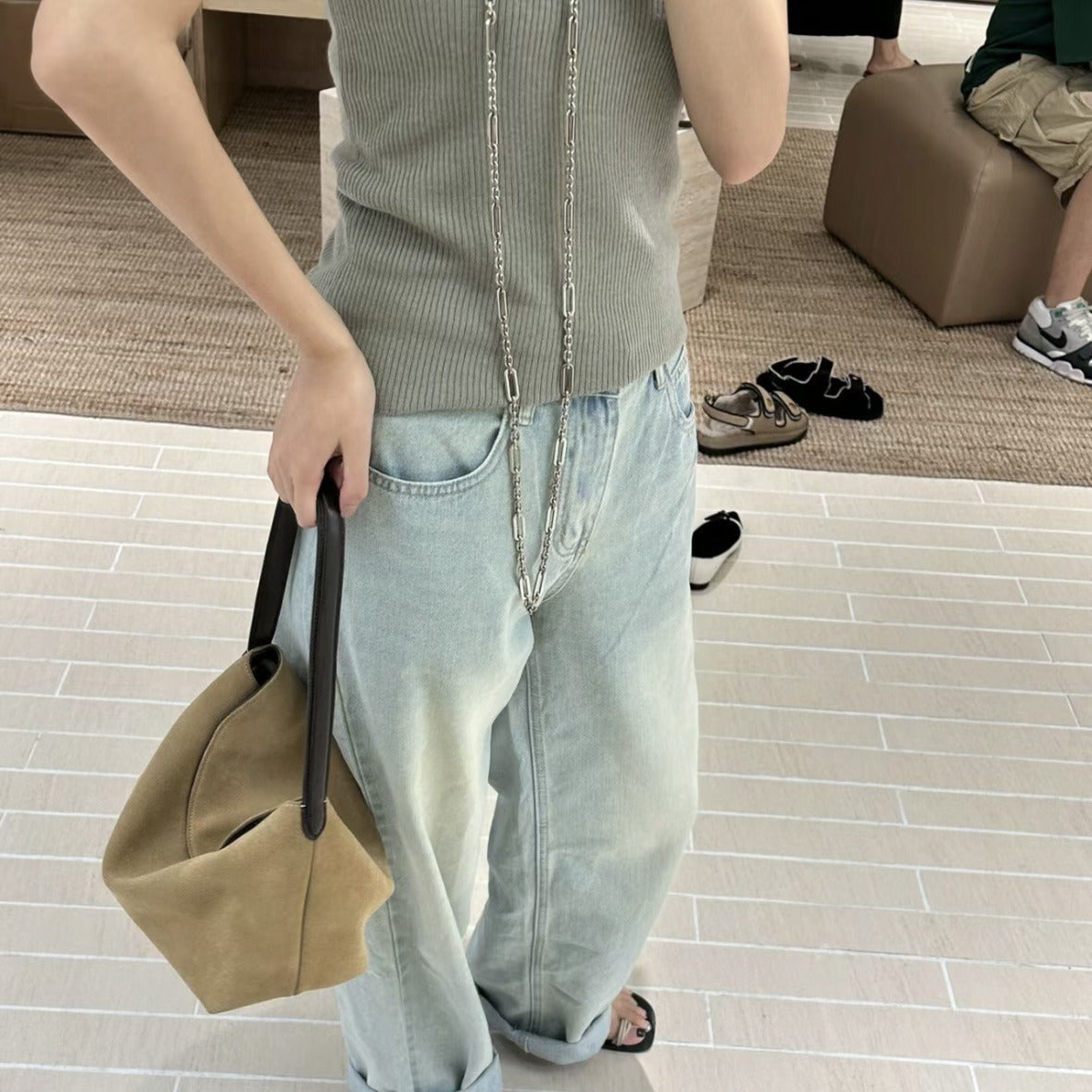 Women's Style Vintage Suede Surface Minority Underarm Armpit Bags