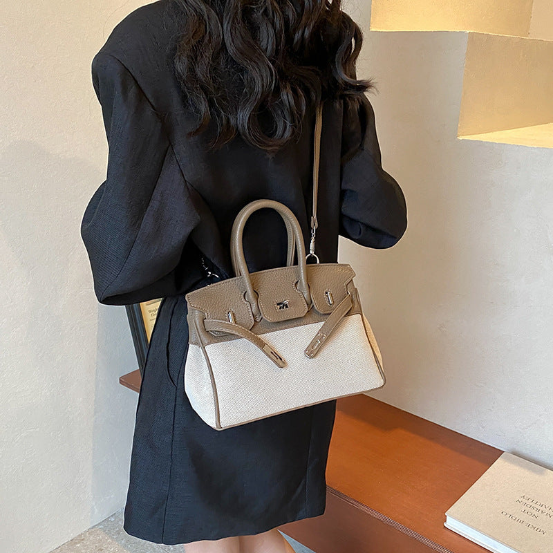 Women's Fashionable High-grade Platinum Kelly Summer Niche Tote Bags
