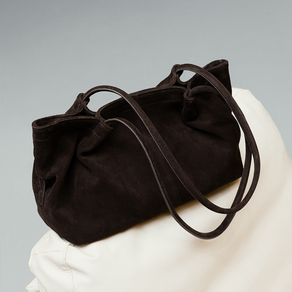 Women's Mild Luxury Retro One Pillow Genuine Handbags