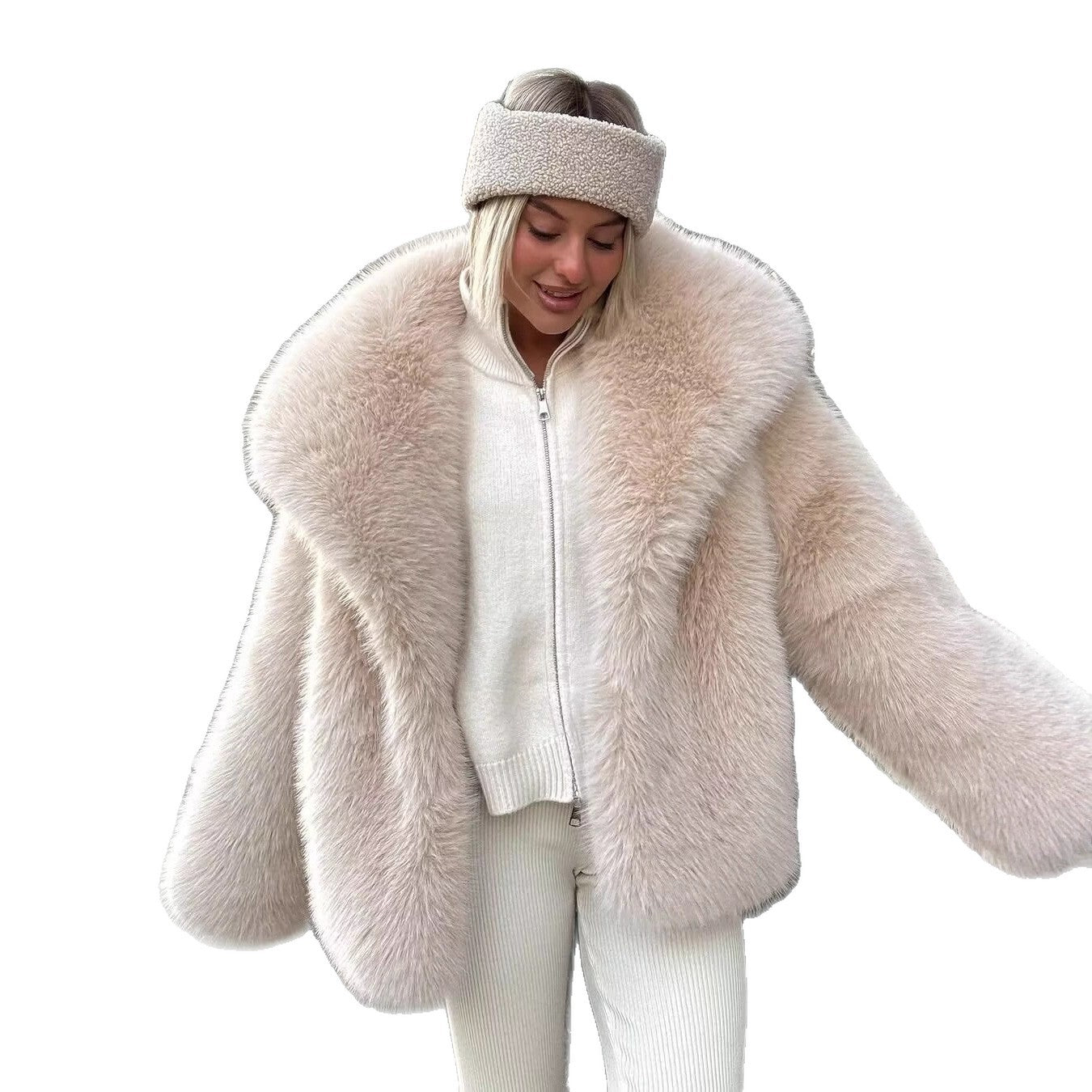 Faux Fur Thick Fluffy Imitation Fox Coats