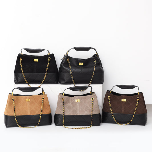 Light Luxury Contrast Color Design Chain Handbags