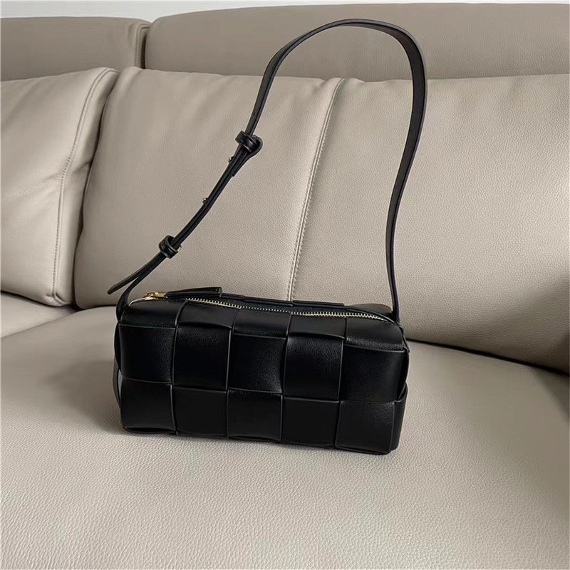 Woven Genuine Leather Advanced Texture Underarm Bags