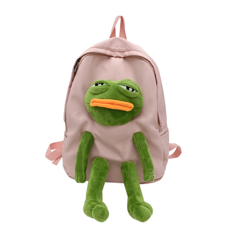 Frog Doll Korean Style Large Capacity Middle School Students' Schoolbags