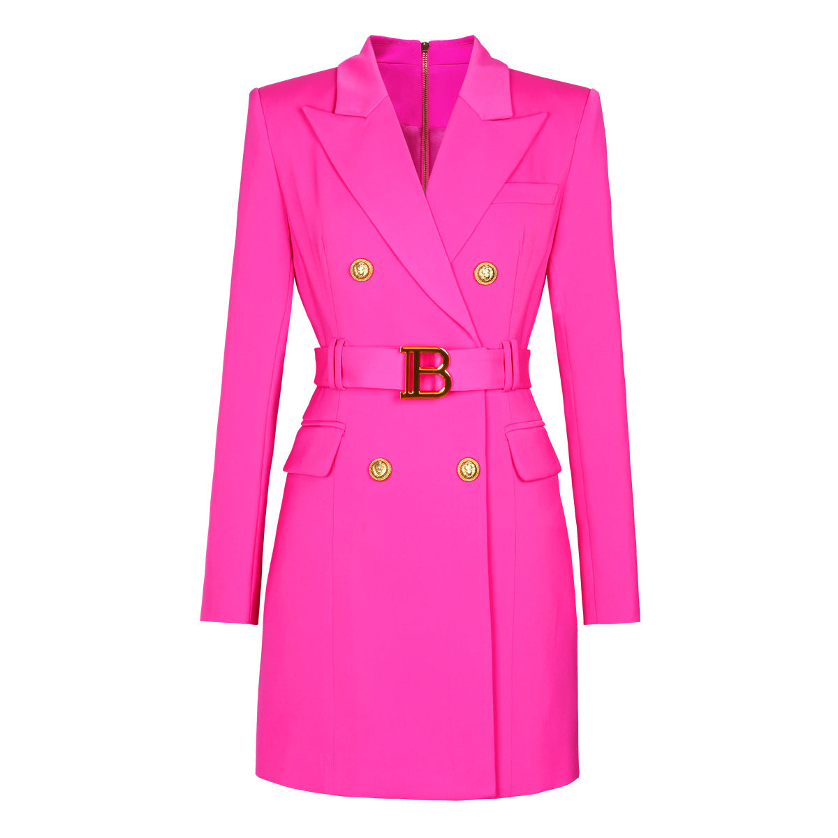Women's Fashion Advanced Solid Color Belt Long Dresses