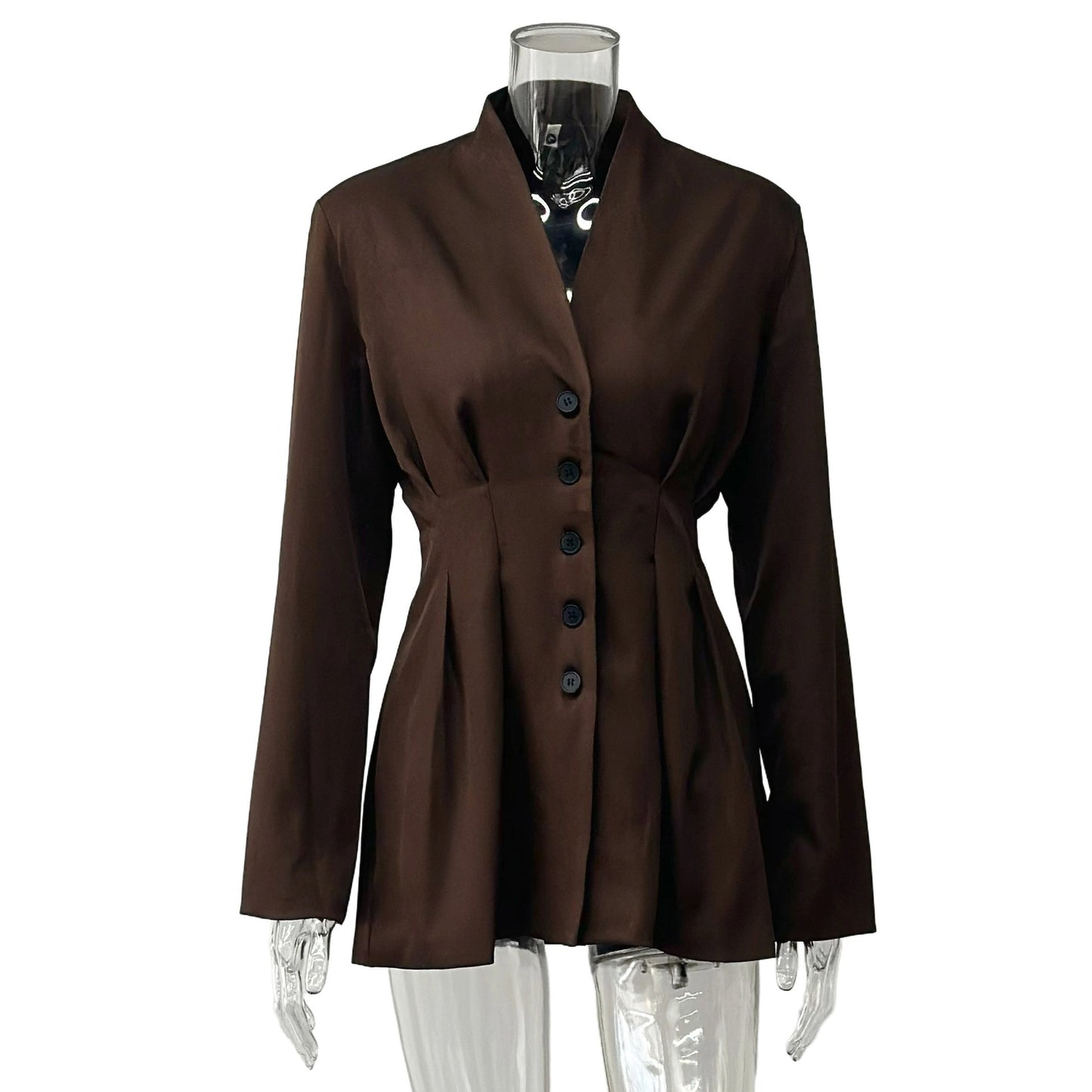 Women's High-grade Vintage Single-breasted Long Sleeves Commuter Blazers