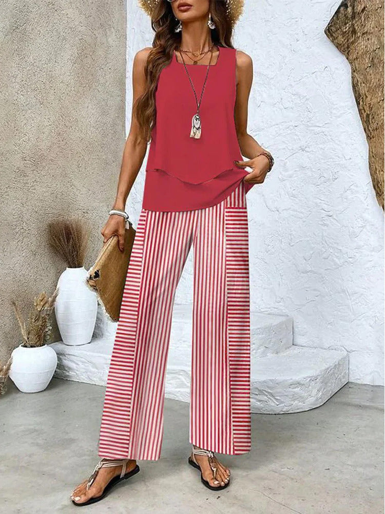 Pretty Durable Beautiful Casual Women's Sleeveless Fashion Casual Suit