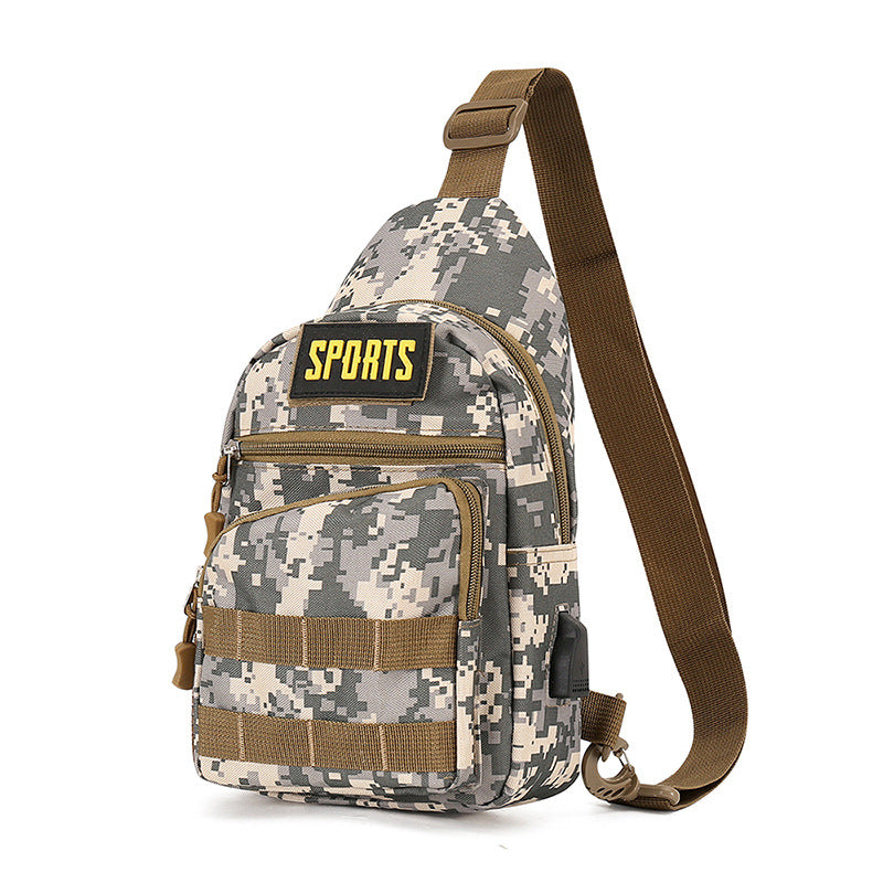 Men's Charming Nylon Cross-country Camouflage Fashion Men's Chest Bags