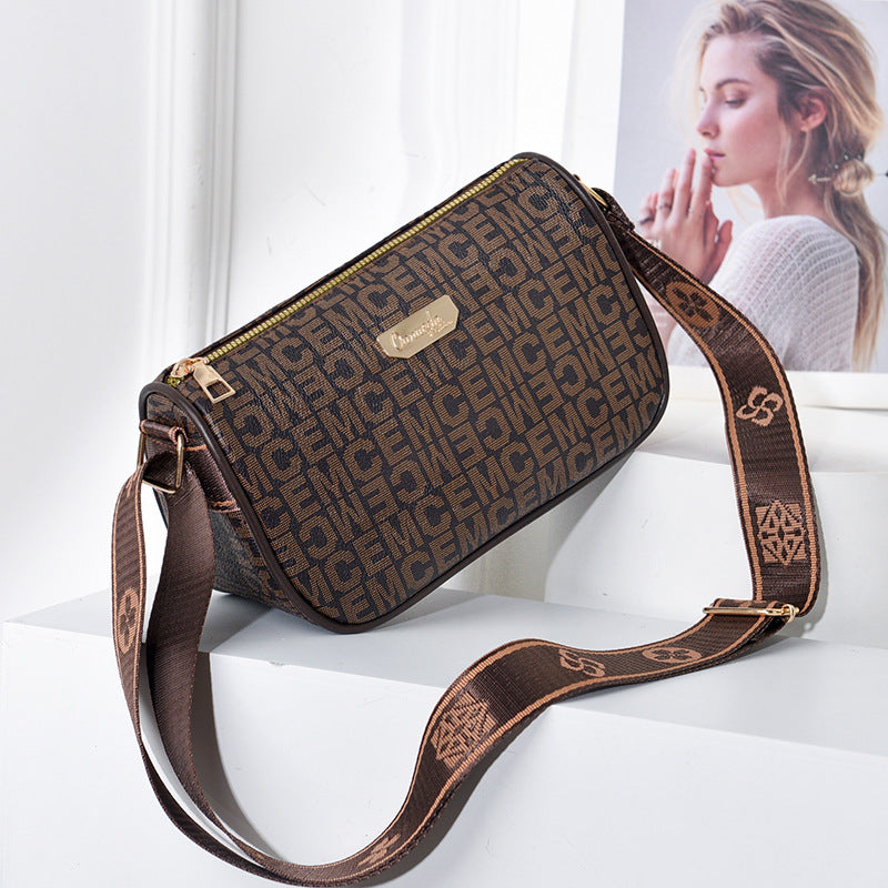 Women's Fashion Simple Retro Textured Autumn Crossbody Bags