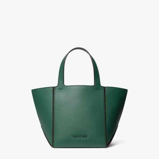 Women's Folding Vegetable Basket Cow Leather Tote Bags