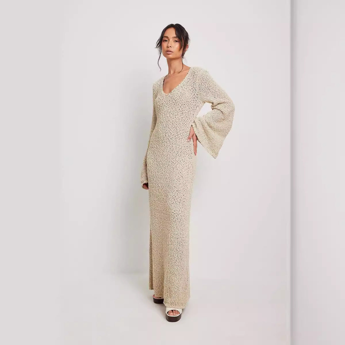 Women's Autumn Long Dress Elegant Slimming Versatile Dresses