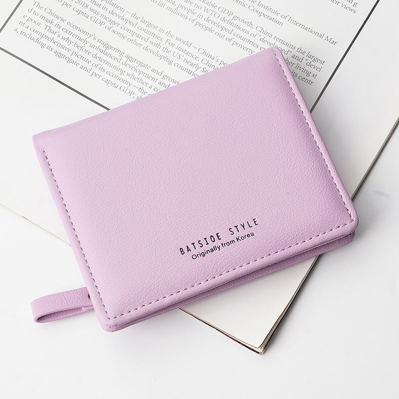 Women's Short Korean Style Fresh Two Fold Ladies Wallets