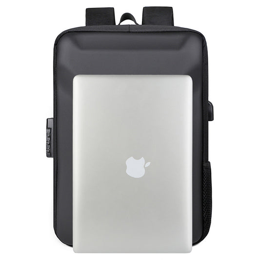 Men's Hard Waterproof Rucksack Password Burden Reduction Backpacks