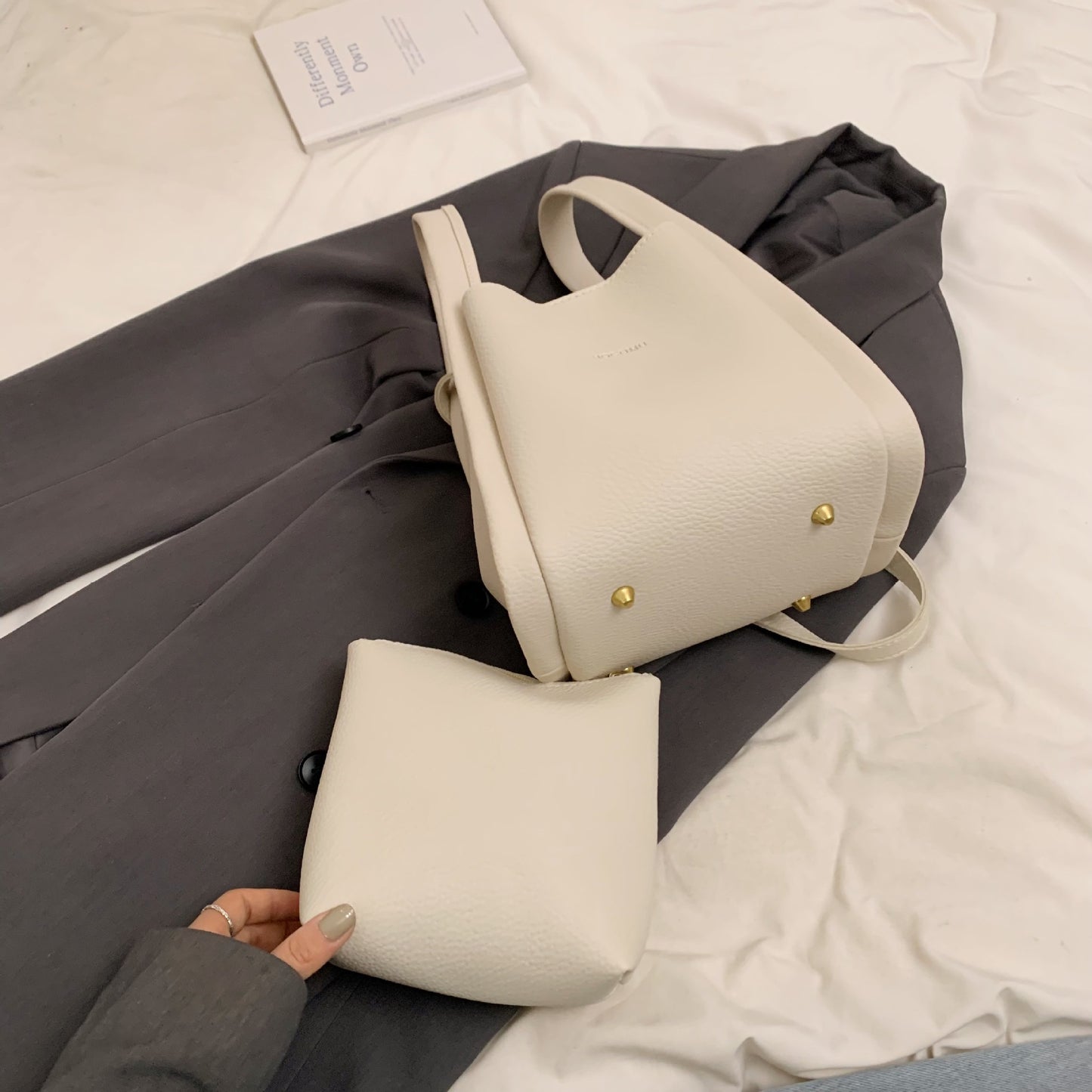 Women's Portable Vegetable Basket Large Capacity Combination Handbags