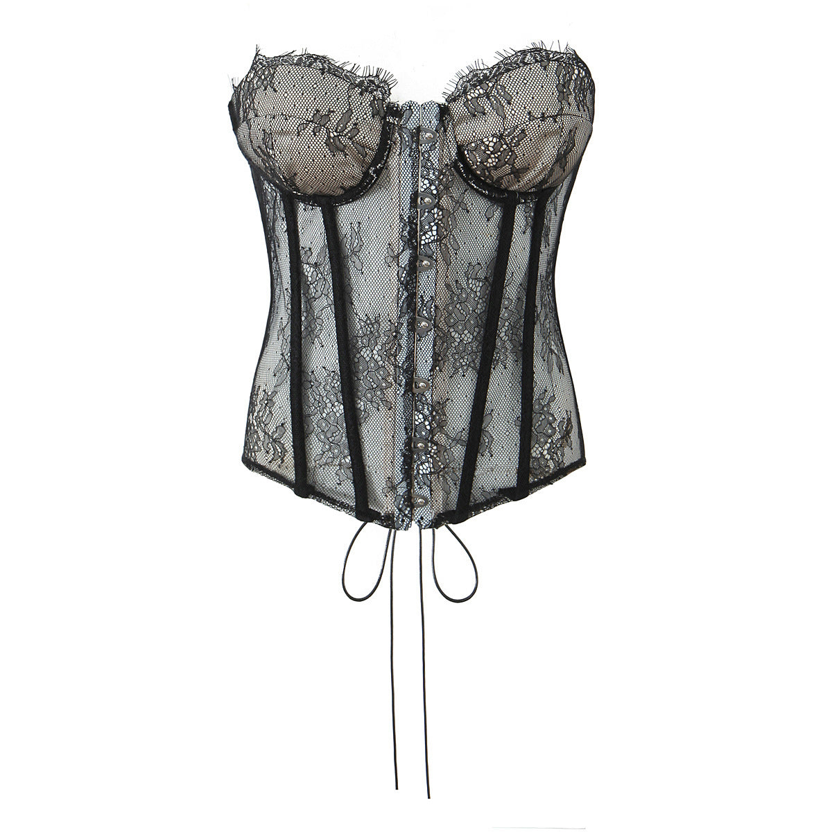 Summer French Retro Lace Stitching Sexy Hot Slim Tops