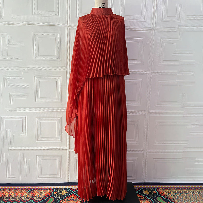 Women's Graceful Fashionable Chiffon Pullover Cloak Batwing Sleeve Dresses