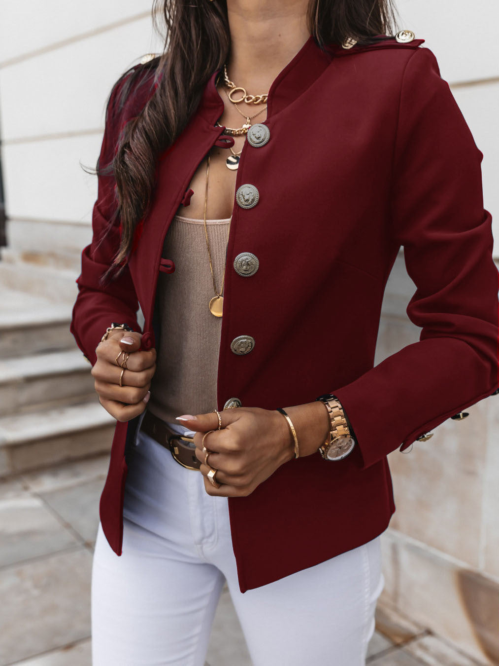 Elegant Casual Comfortable Long Sleeve Breasted Small Suit