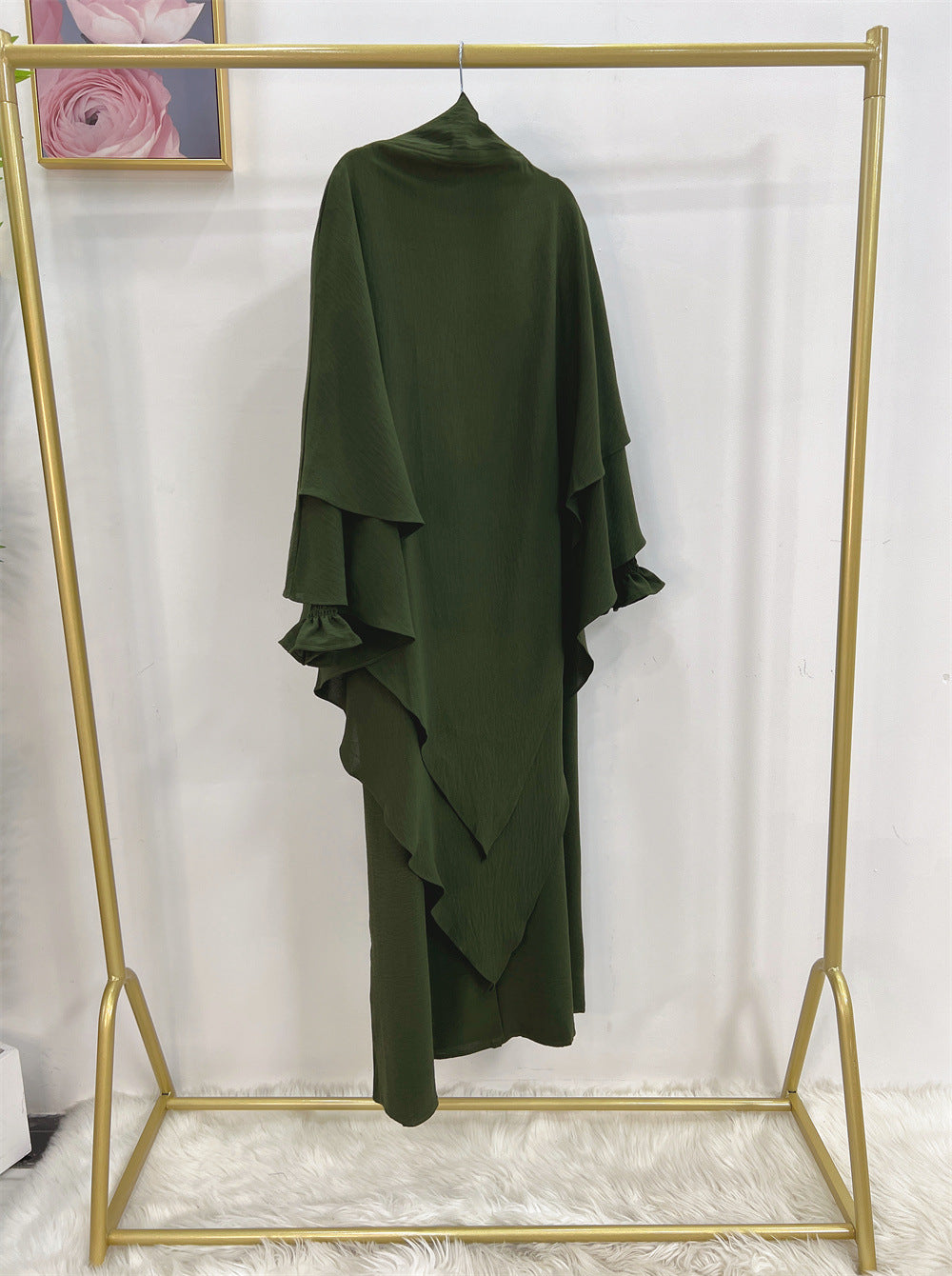Turkey Solid Color Dress With Headscarf Dresses