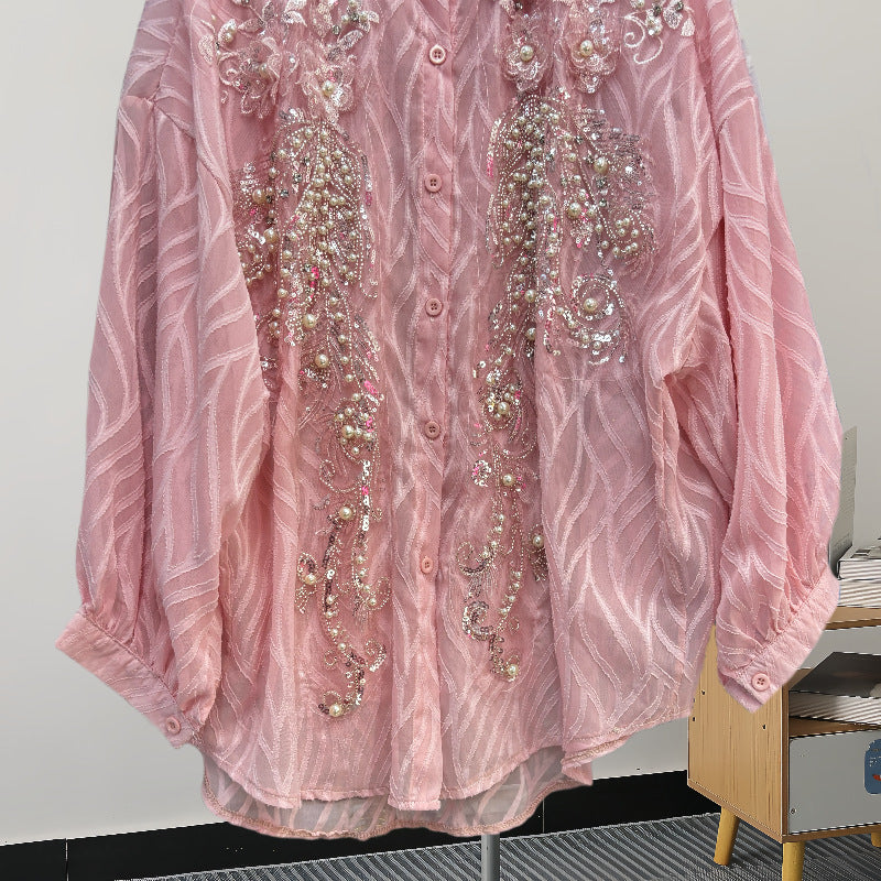 Women's Korean Versatile Long Sleeve Shirt Design Sense Tops