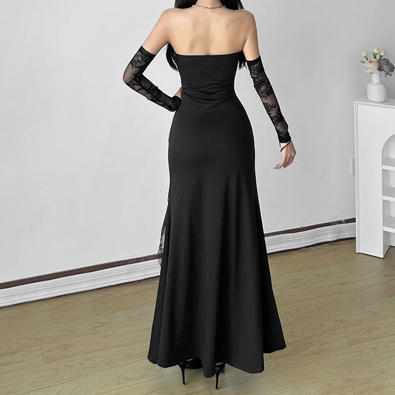 Women's Solid Color Slim Fit High Waist Dresses