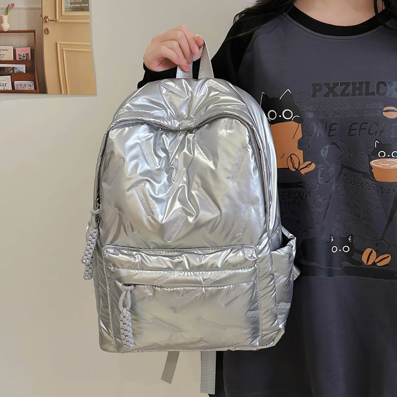 Women's & Men's & Large Capacity Cotton Clothing Couple Middle School Students' Schoolbags