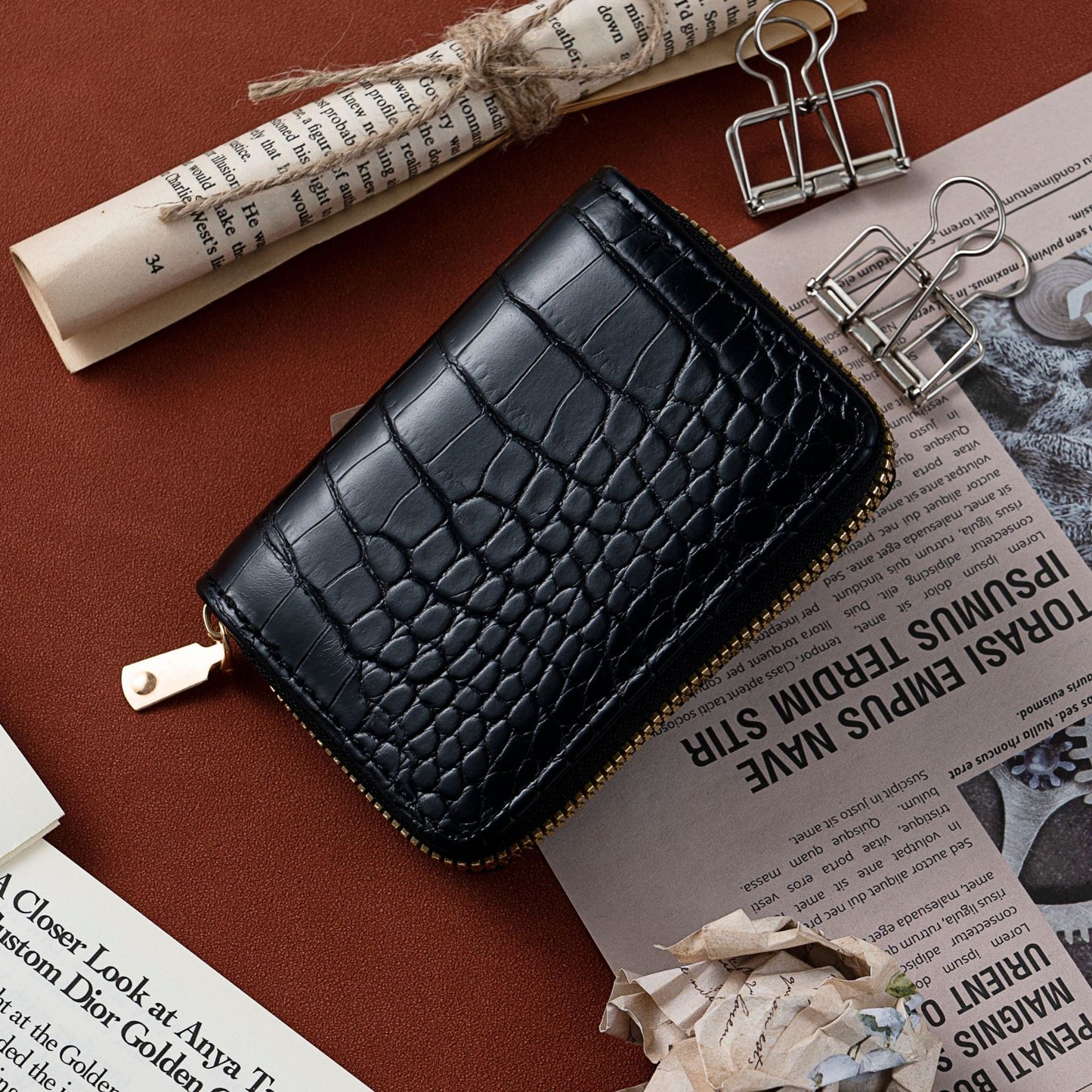 Multi Large Capacity Certificate License Compact Card Holder