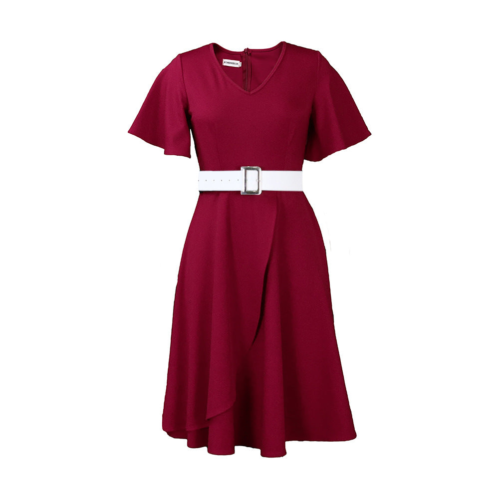 Women's Large Summer Fashion Elegant Graceful Flared Dresses
