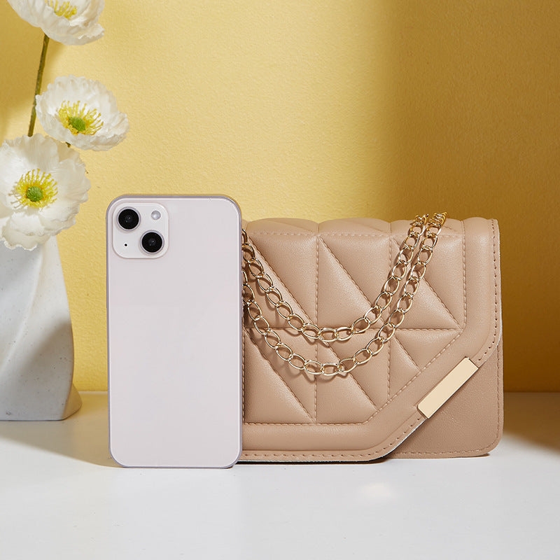 Women's Unique Daily Oblique Magnetic Rhombus Bags