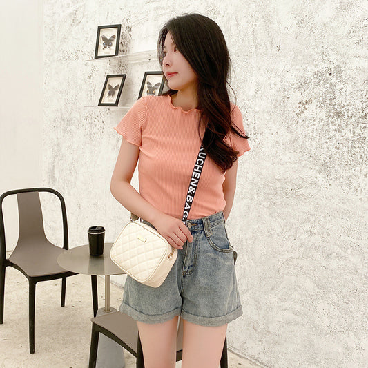 Women's Fashion Printed Ribbon Korean Style Sequined Crossbody Bags
