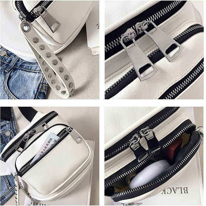 Glossy Solid Color Korean Fashion Trend Shoulder Bags